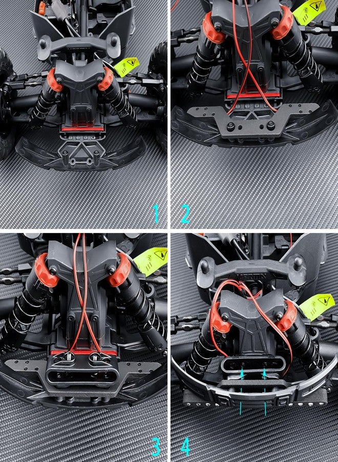 Benedict Harry طقم مصابيح LED أمامية وخلفية لسيارات التحكم عن بعد ARRMA Big Rock 3S بمقياس 1/10، قطع غيار مُحسّنة - Image 5